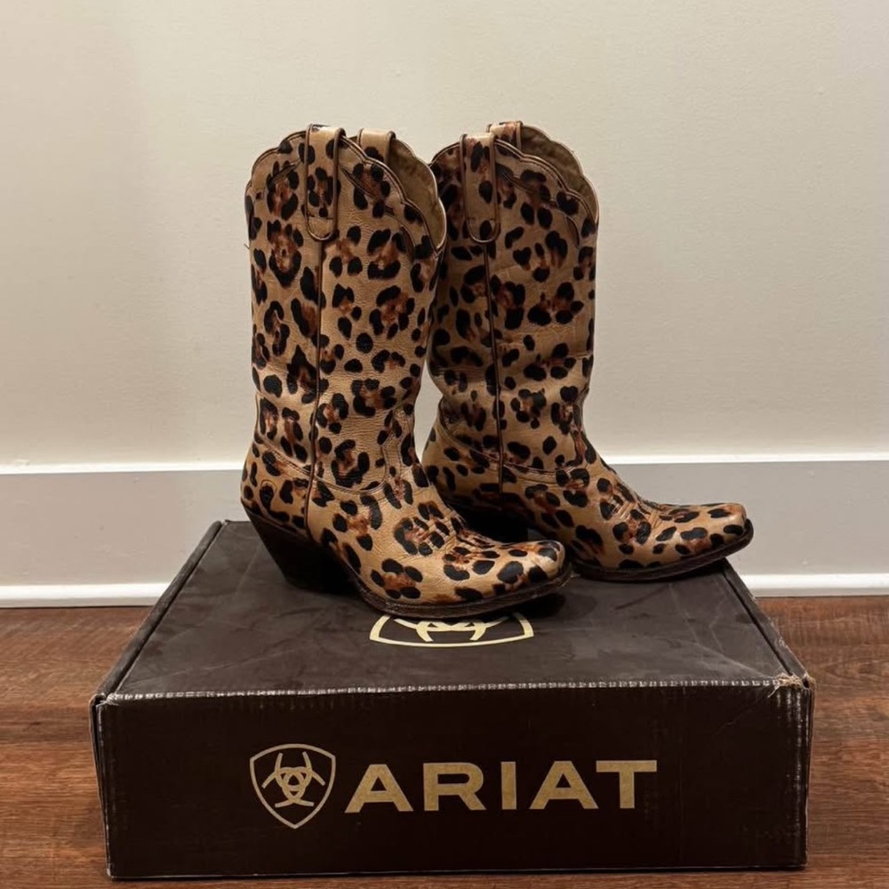 Ariat Leopard Larue Size 10 Cowboy Boots